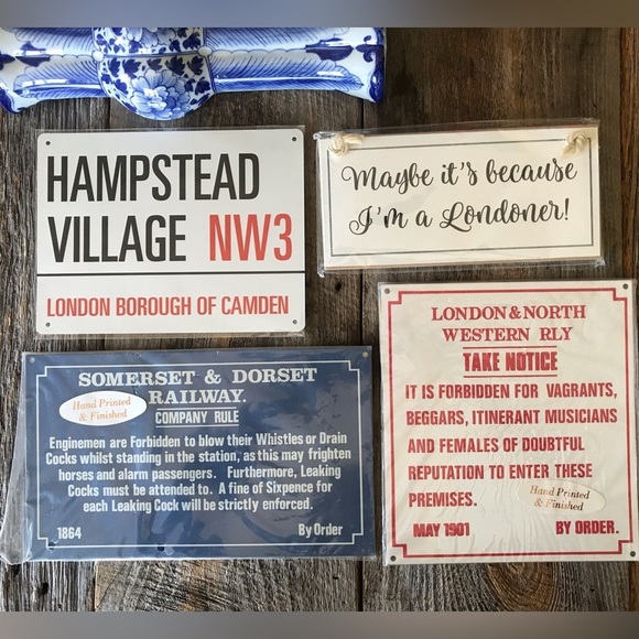Vintage British Replica Signs - Four Total - Picture 2 of 10